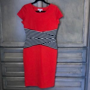Waffle knit sheath dress